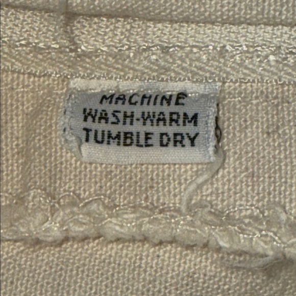 Yes! Vintage 1970’s Ivory Denim High Rise Wide Leg Flares SZ 29 - Picture 7 of 8